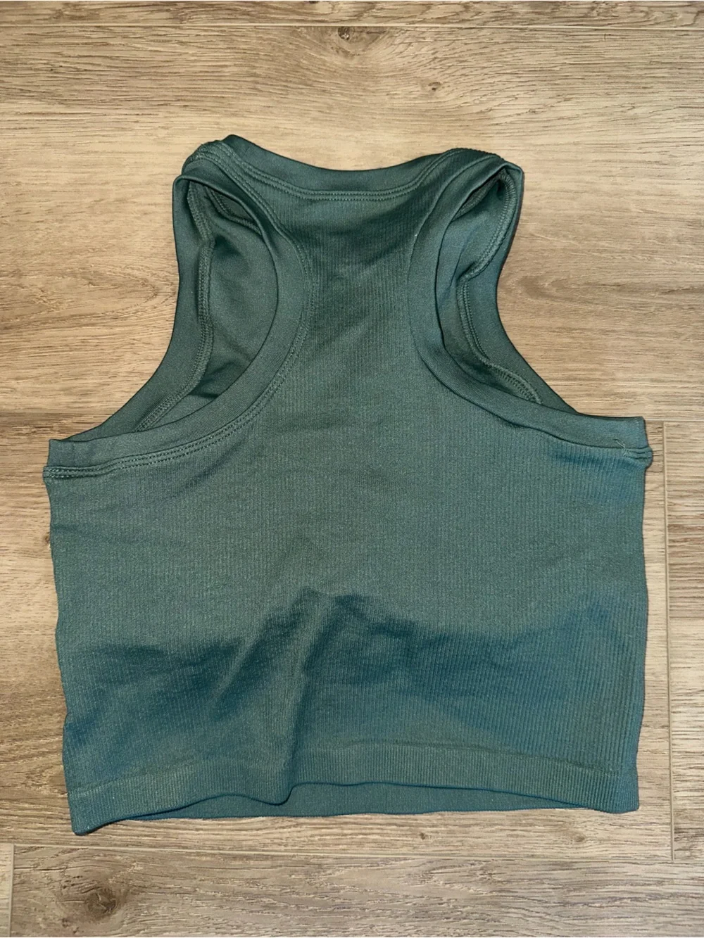 Ribbed Olive Green Tank crop top
